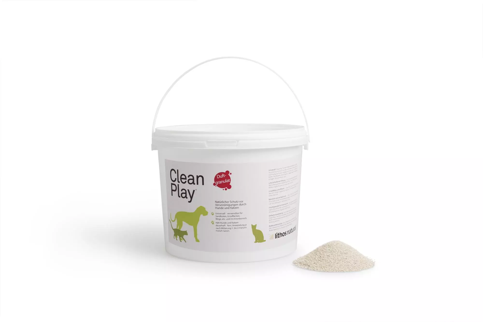 CleanPlay Zeolith, 3kg - Schutz vor Verunreinigung durch Hunde oder Katzen Gewicht: 3 kg