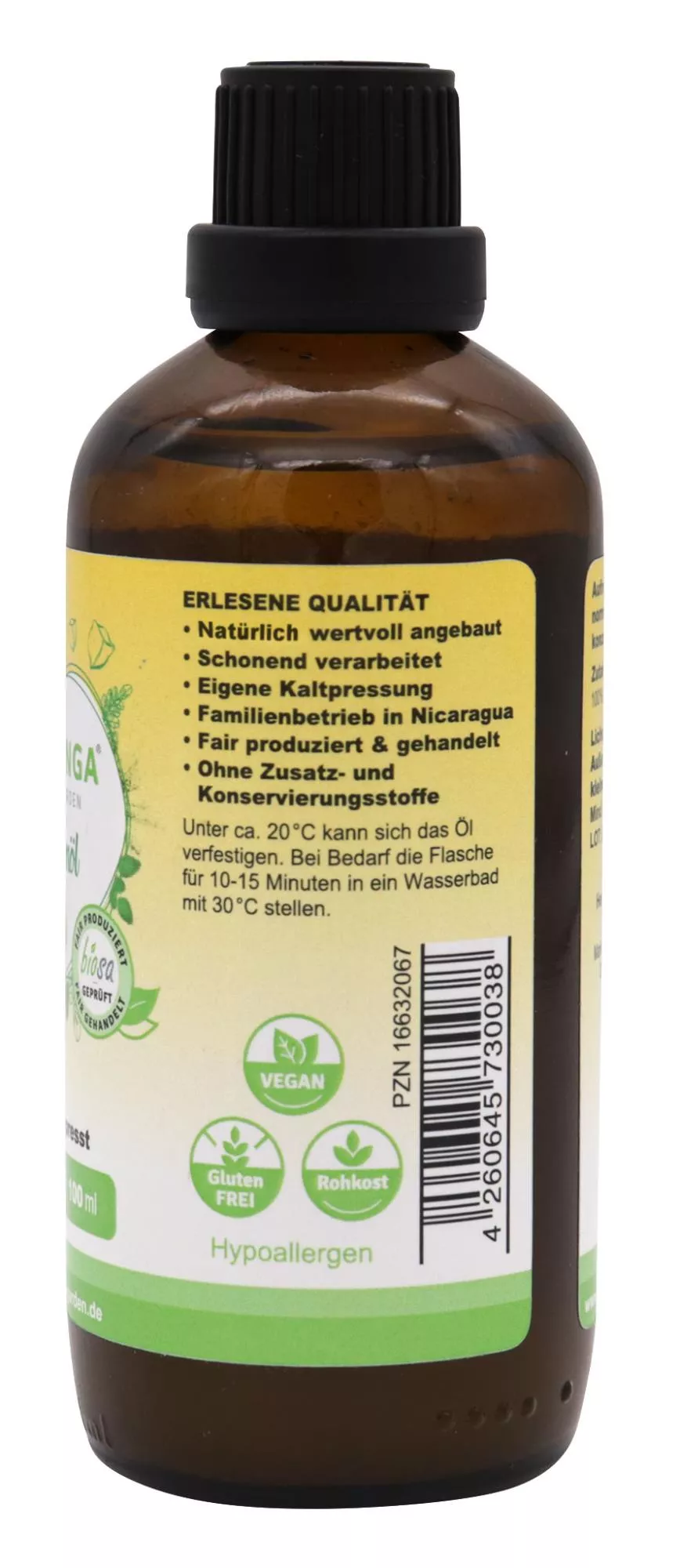 Moringa Behenöl kaltgepresst, 100ml Moringa Behenöl kaltgepresst, 100ml