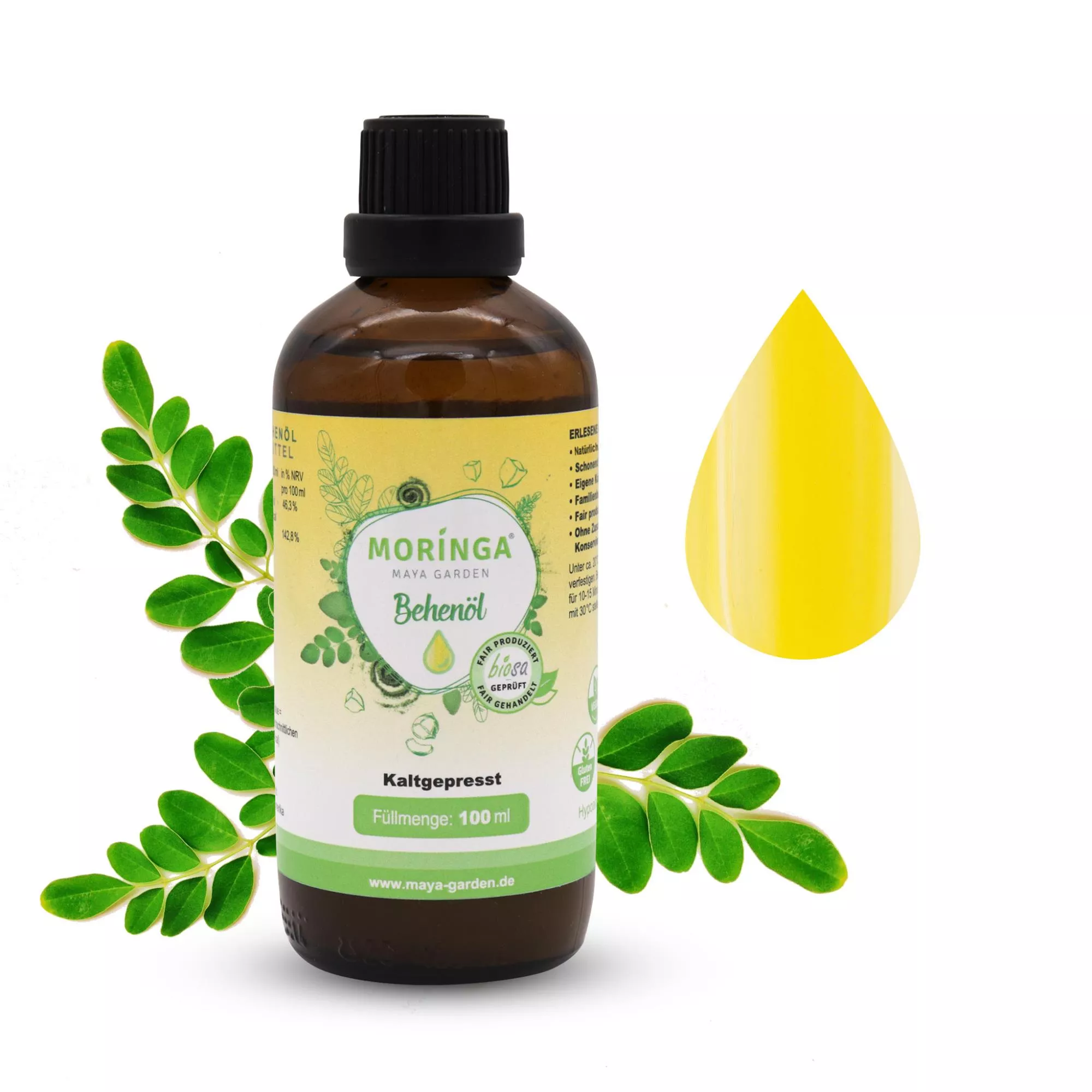 Moringa Behenöl kaltgepresst, 100ml Moringa Behenöl kaltgepresst, 100ml
