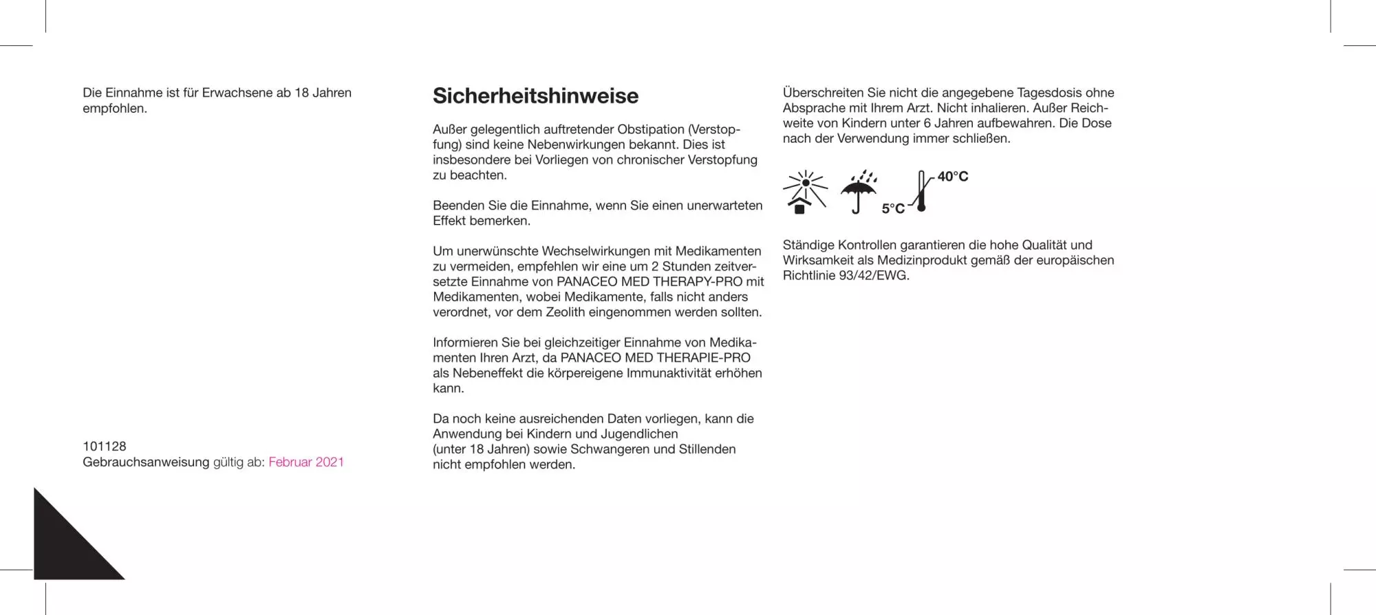 Zeolith_Pulver_kaufen_Panaceo_MED-THERAPY-PRO_200_Kapseln_Etikett_Seite2
