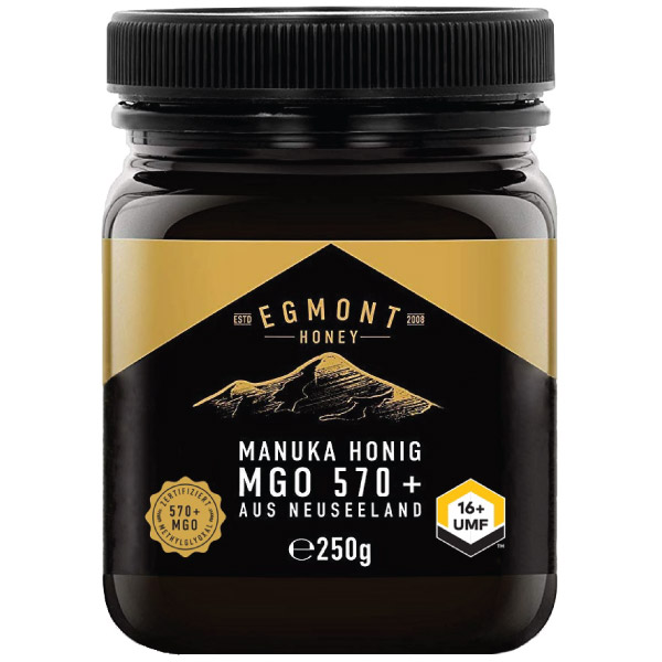 Egmont-manuka-honey-mgo570-250g_manuka_honig_front, Flasche, Kosmetik, Parfüm