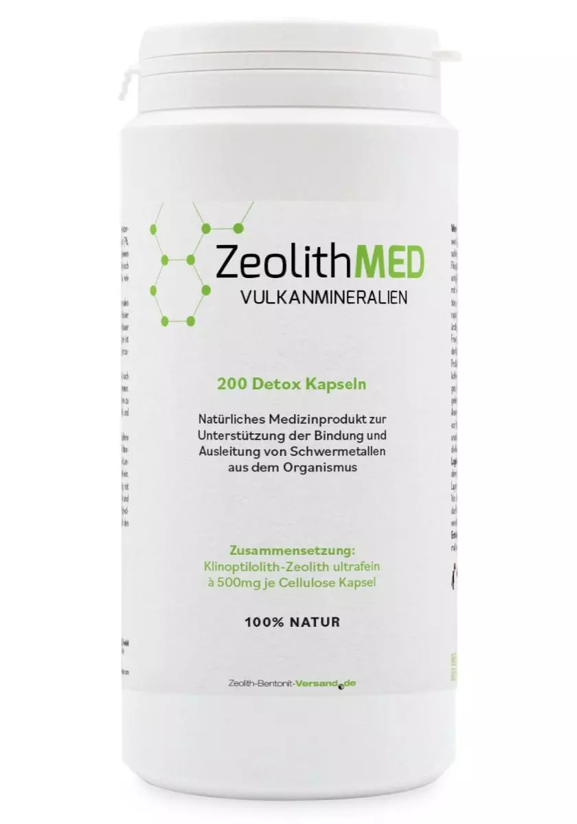 ZeolithMED Detox-Kapseln, geprüfte Medizinqualität, 200 Stück Darreichungsform: Kapseln / Gewicht: 200 St.