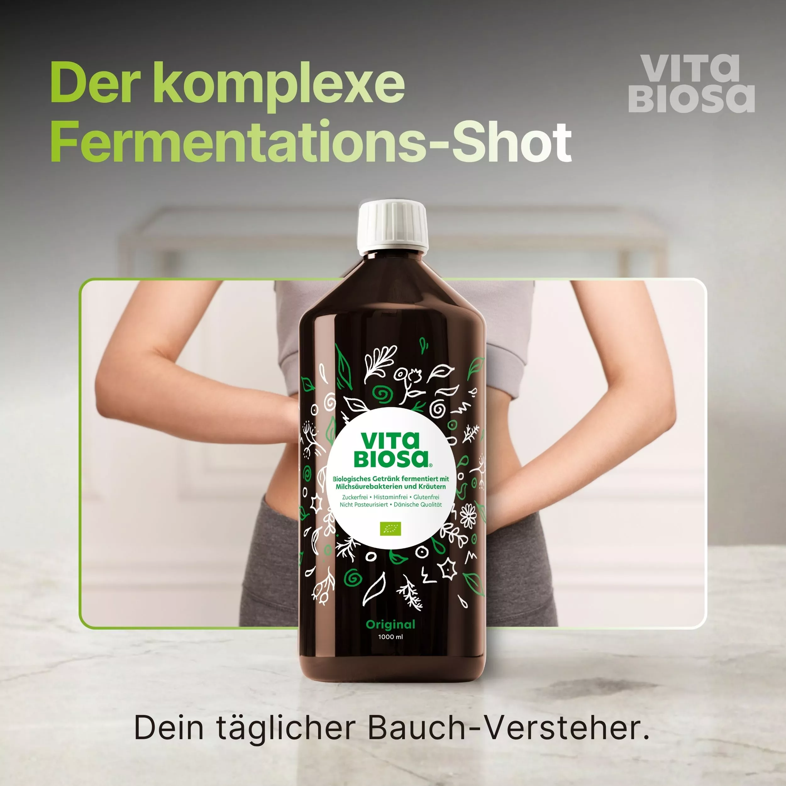 Vita-Biosa-Original_1L_ Milchsaeurebakterien_kaufen_Bauch-Versteher, Fermentation, Getränk, Flasche, Biologisch, Original