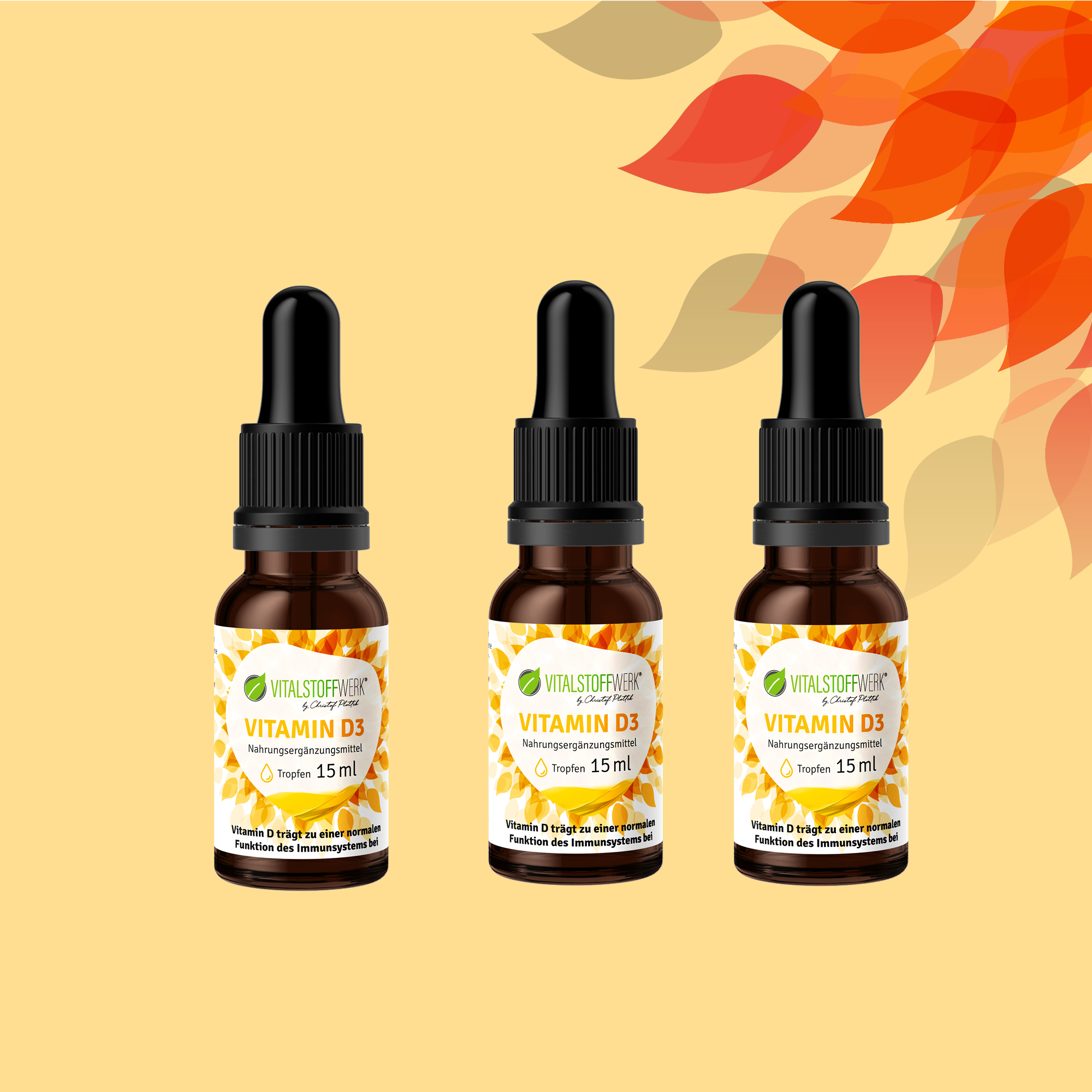 Vitamin D3 1.000 i.E., 2 mal 15ml Flasche, Kräuterig, Kräuter, Pflanze, Zinn, Flasche, Kräuterig, Kräuter, Pflanze, Zinn