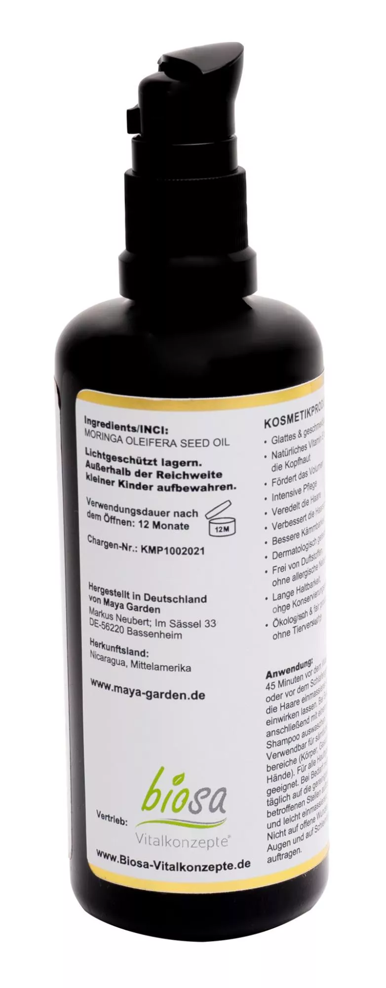 Moringa Kosmetik-Haaröl für die Frau, 100ml