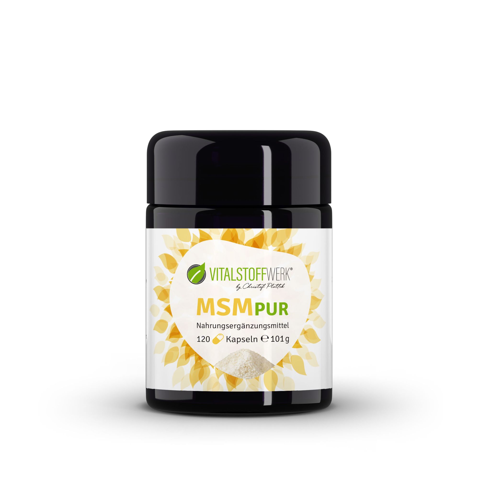 MSM-Kapseln_120_Stueck_Vitalstoffwerk_front MSM-Kapseln_120_Stueck_Vitalstoffwerk_front, Kräuterig, Kräuter, Pflanze, Kosmetik