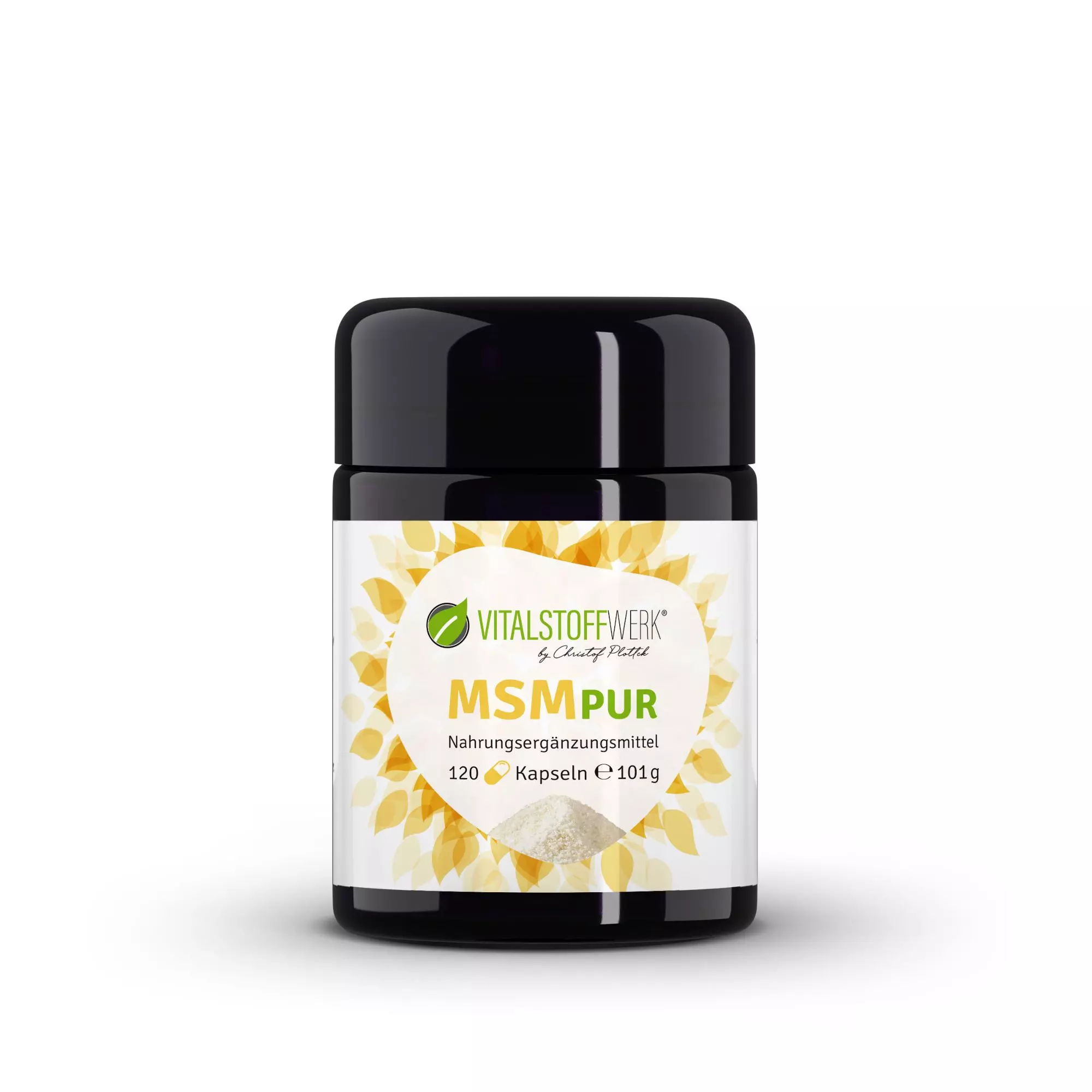 MSM-Kapseln_120_Stueck_Vitalstoffwerk_front MSM-Kapseln_120_Stueck_Vitalstoffwerk_front, Kräuterig, Kräuter, Pflanze, Kosmetik