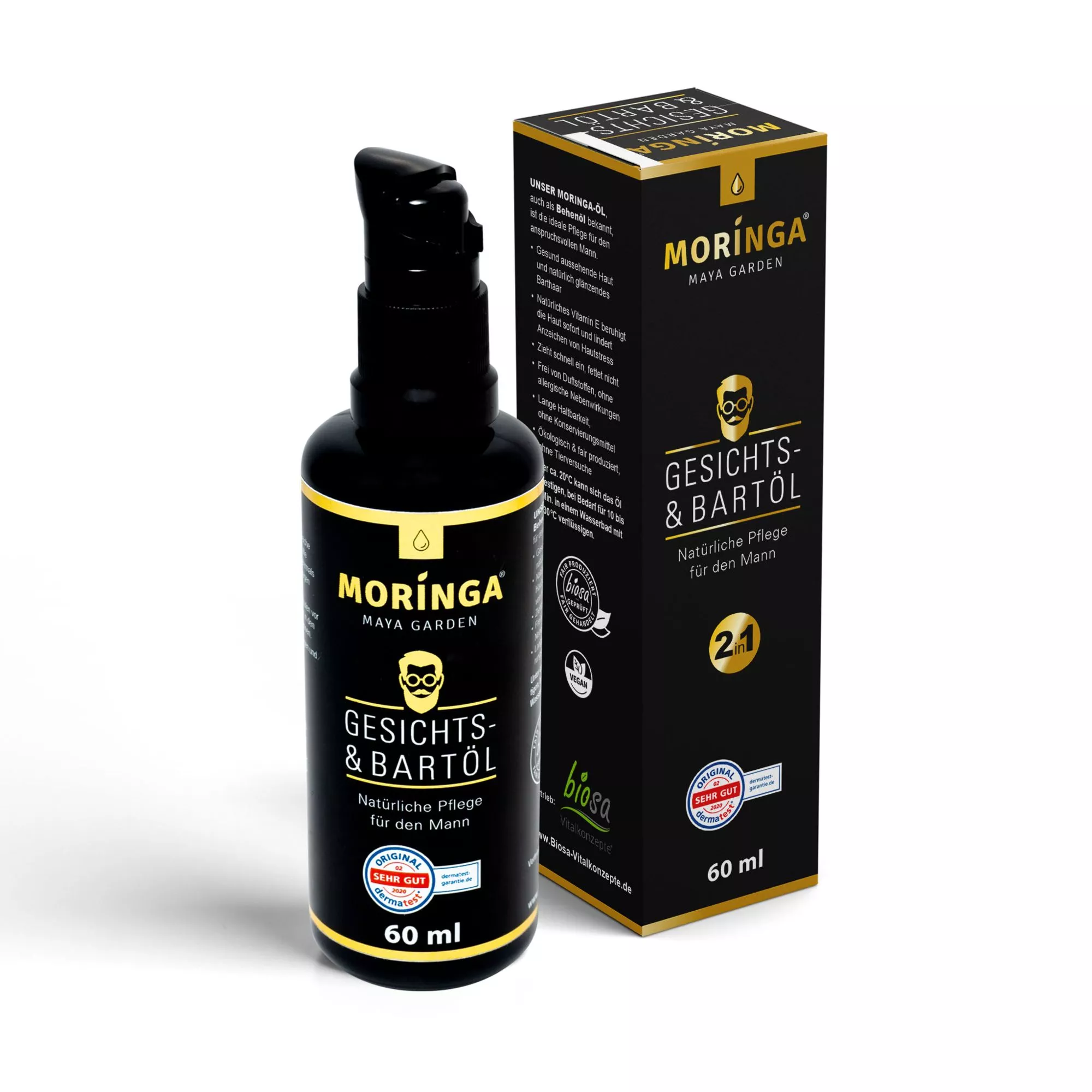 Moringa Kosmetik-Gesichts- & Bartöl, 60ml Moringa Kosmetik-Gesichts- & Bartöl, 60ml