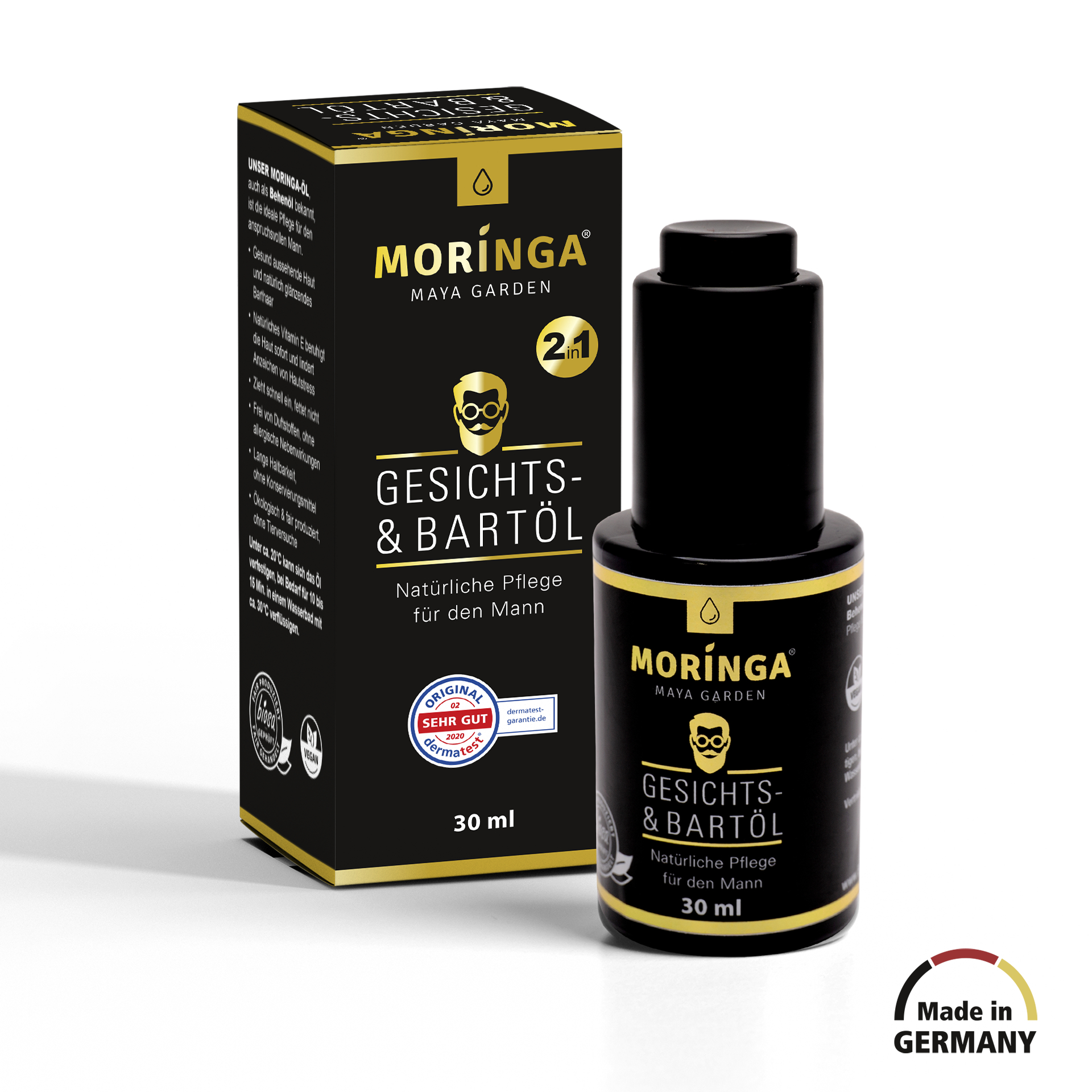Moringa Kosmetik-Gesichts- & Bartöl, 30ml