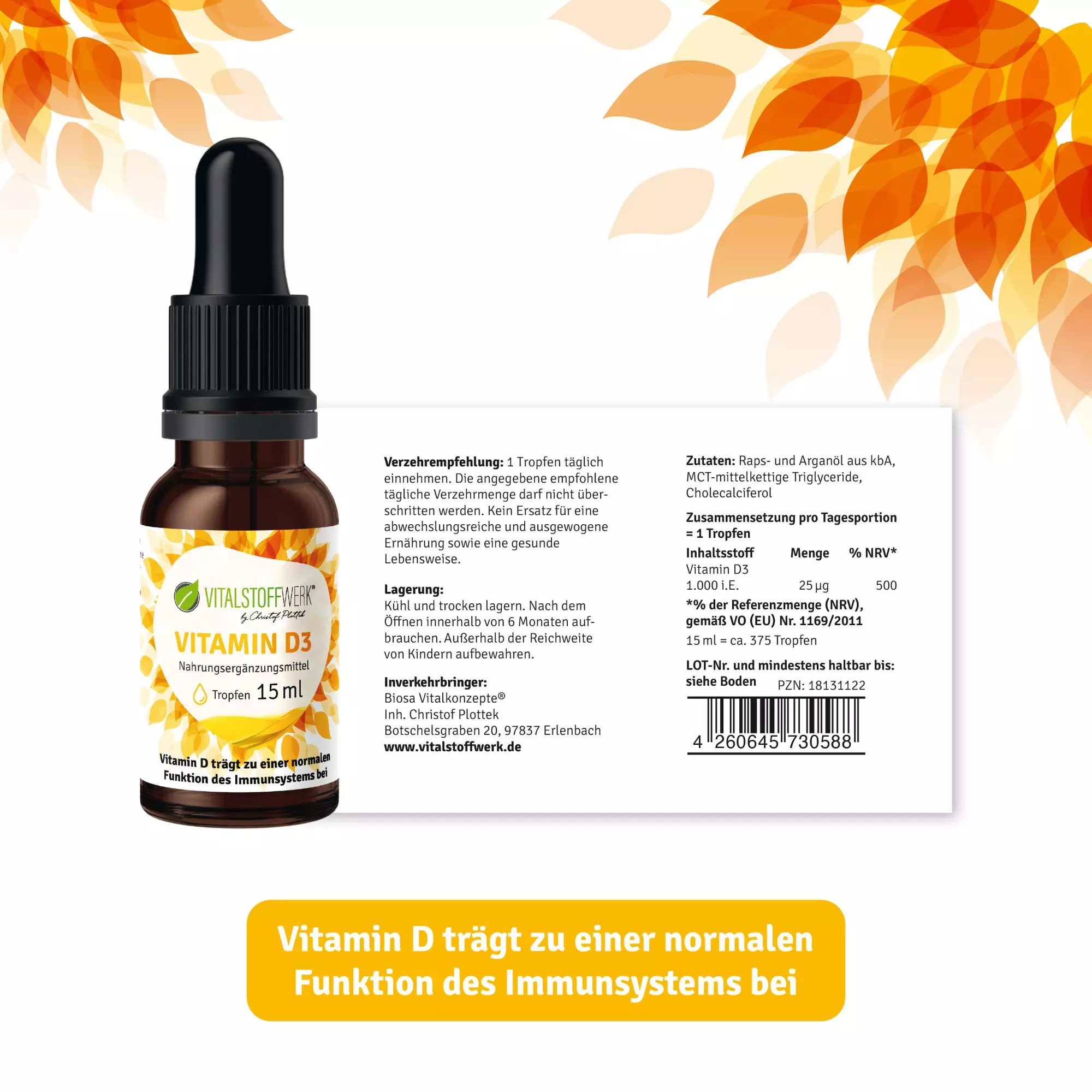 Vitamin-D3_tropfen_2 _mal_kaufen_Angebot_Etikett, Kräuter, Pflanze, Werbung, Würzen, Sirup