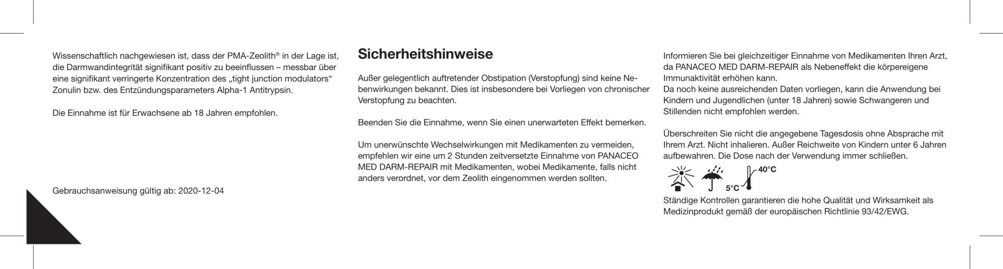 Zeolith_Pulver_Kaufen_PZN5228512_Panaceo_MED_Darm_Repair_Kapseln_100_Etikett_Seite2