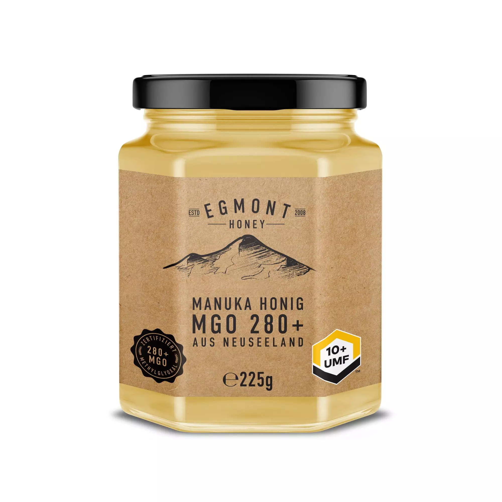 Egmont_Paranuka_225gMGO_280_manuka_honig, Essen, Senf, Glas, Schatz