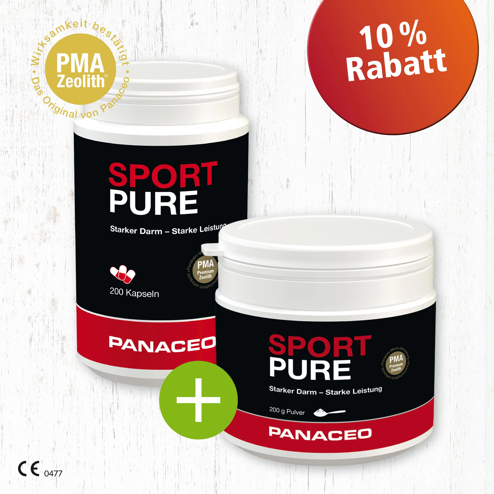 Panaceo_Zeolith_Sport_Kombination, Kapseln, Sport Pure, Panaceo, Pulver, 200 g