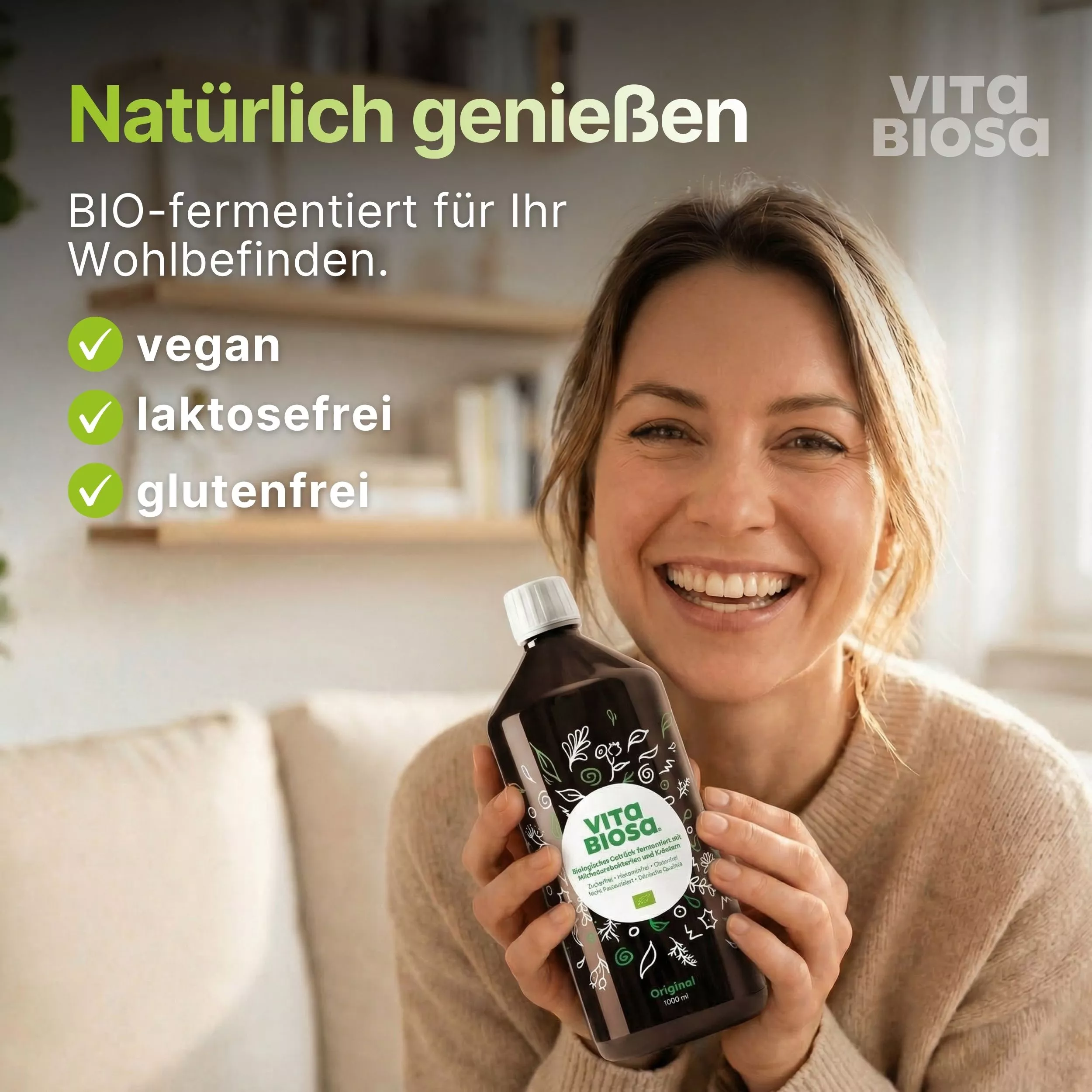 Vita-Biosa-Original_1L_ Milchsaeurebakterien_kaufen_wohlbefinden, Bio, Flasche, Vegetarisch, Küche, VitaBiosa