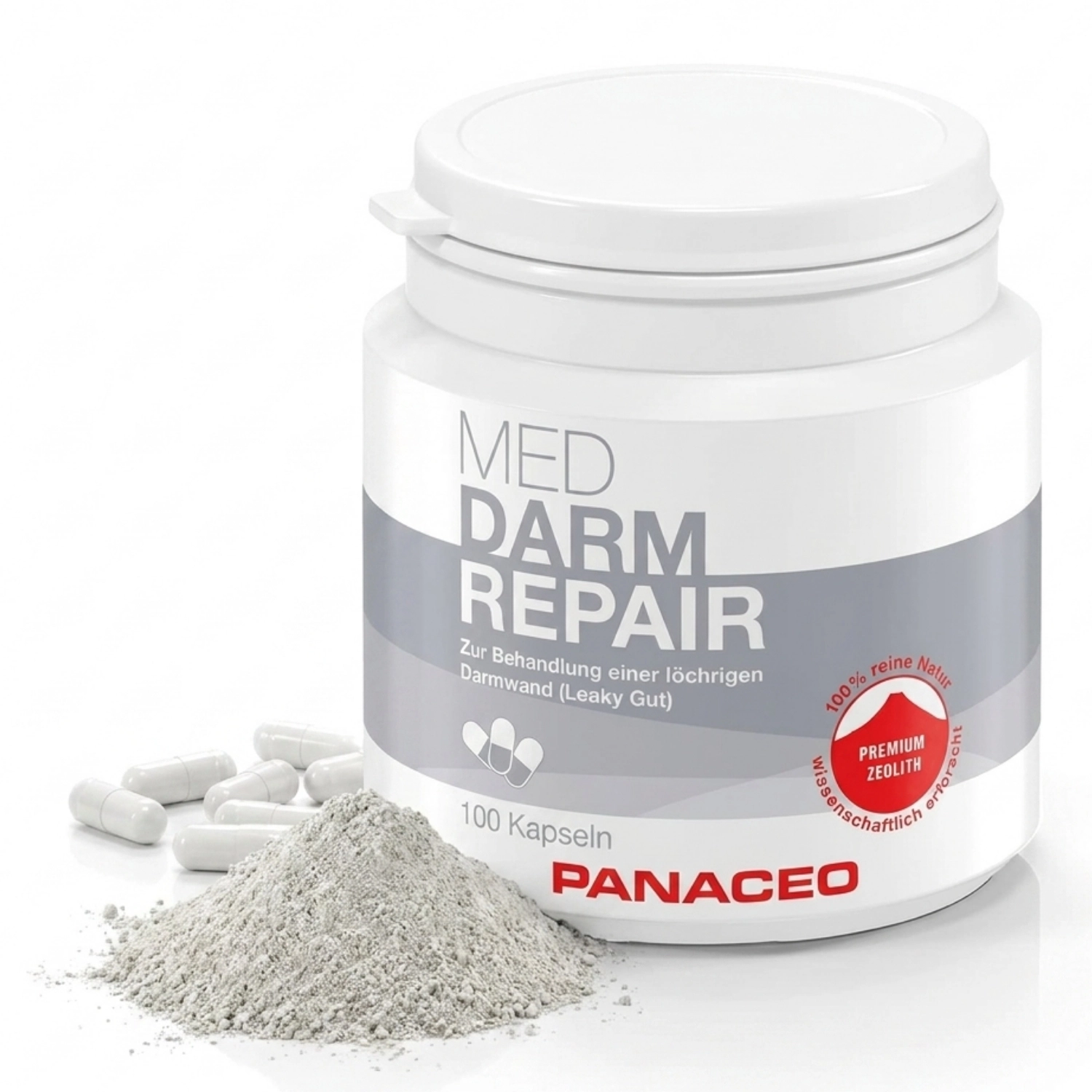 Zeolith_Pulver_Kaufen_PZN5228512_Panaceo_MED_Darm_Repair_Kapseln_100, Kapseln, Darmreparat, Darmwand, Leaky Gut, Panaceo