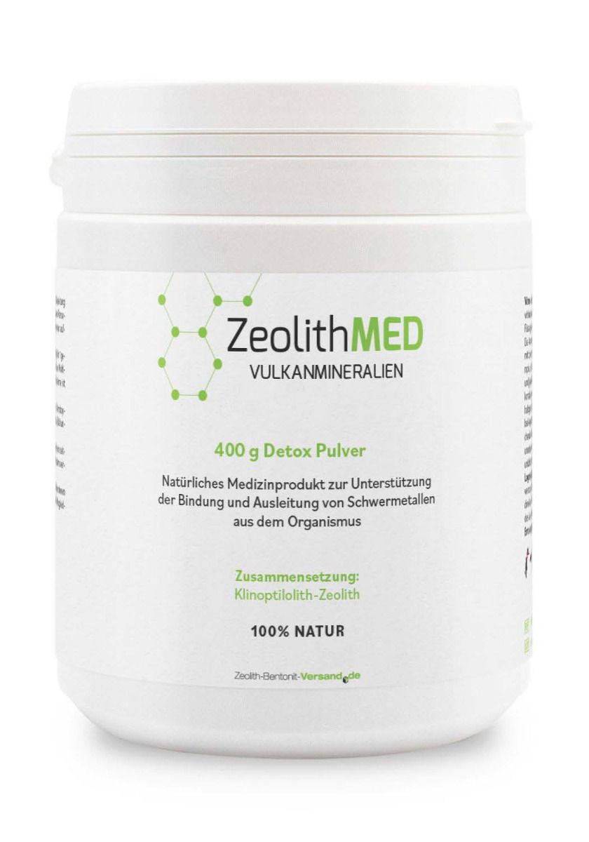 ZeolithMED Detox-Pulver, geprüfte Medizinqualität, 400g