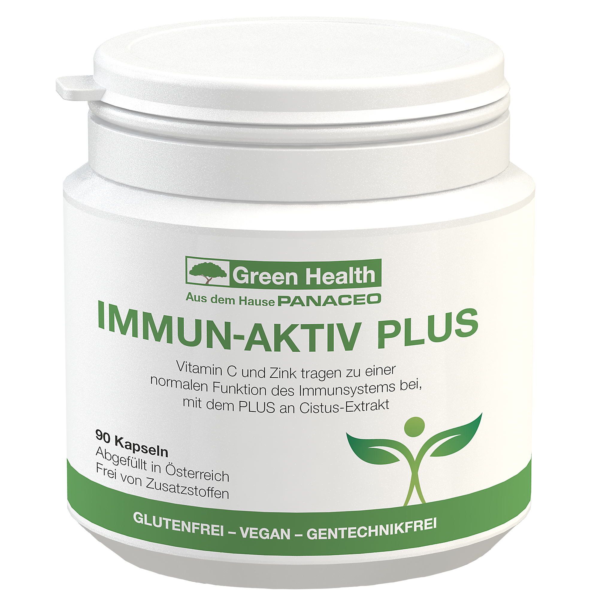 Green Health IMMUN-AKTIV PLUS Kapseln – Vitamin C, Zink & Cistus-Extrakt