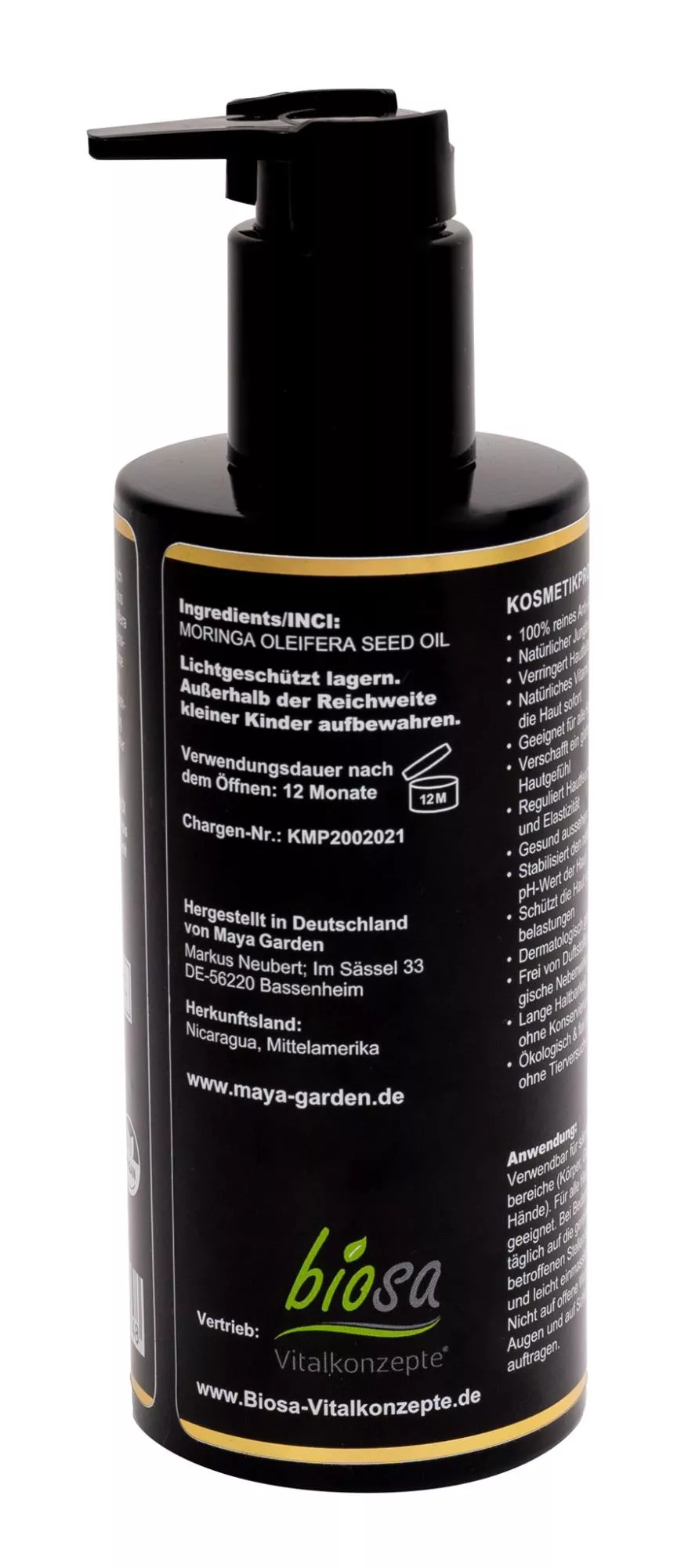 Moringa Kosmetik-Körperöl für den Mann, 200ml Moringa Kosmetik-Körperöl für den Mann, 200ml