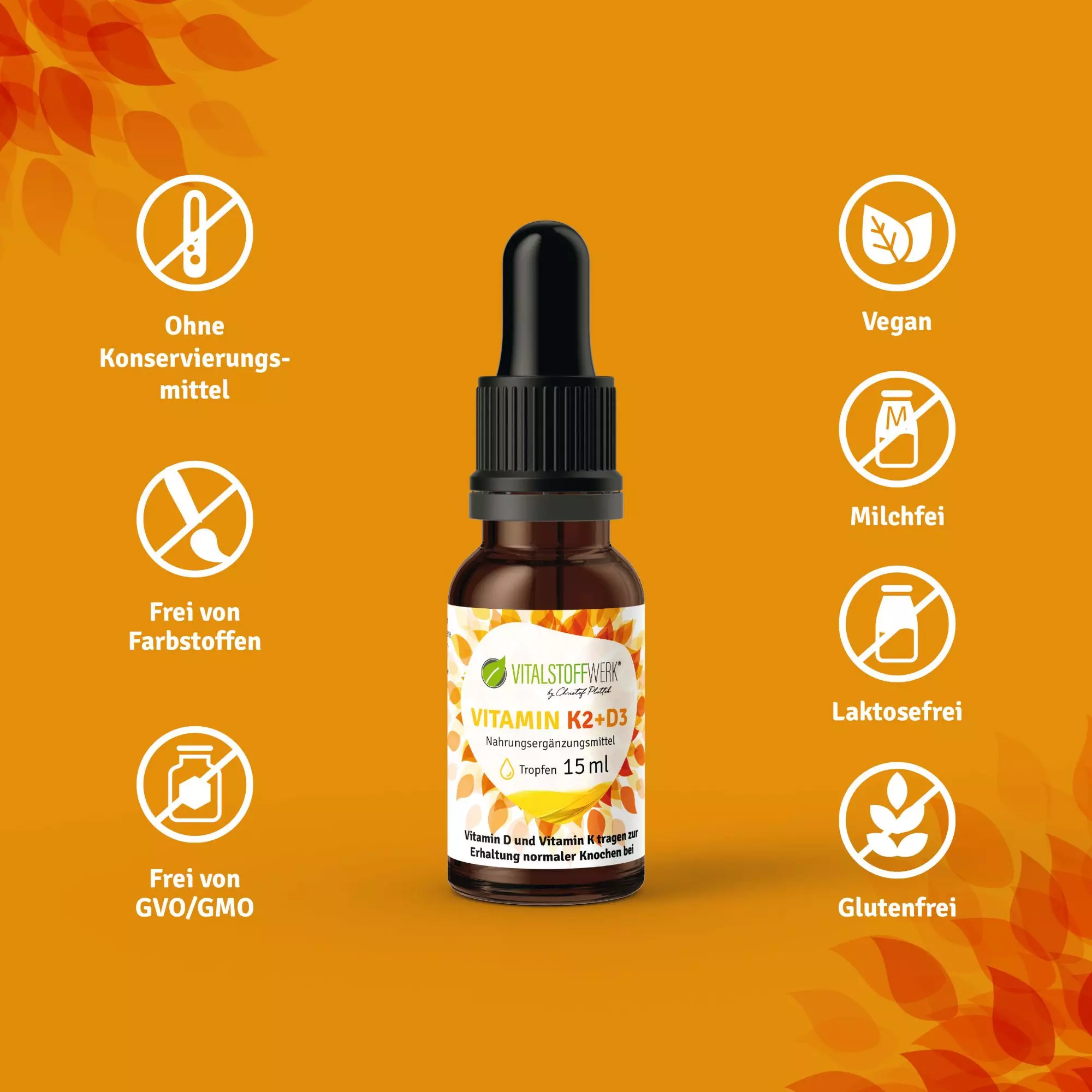 Vitamin-K2+D3_Tropfen_15ml_Vorteile Vitamin-K2+D3_Tropfen_15ml_Vorteile, Flasche
