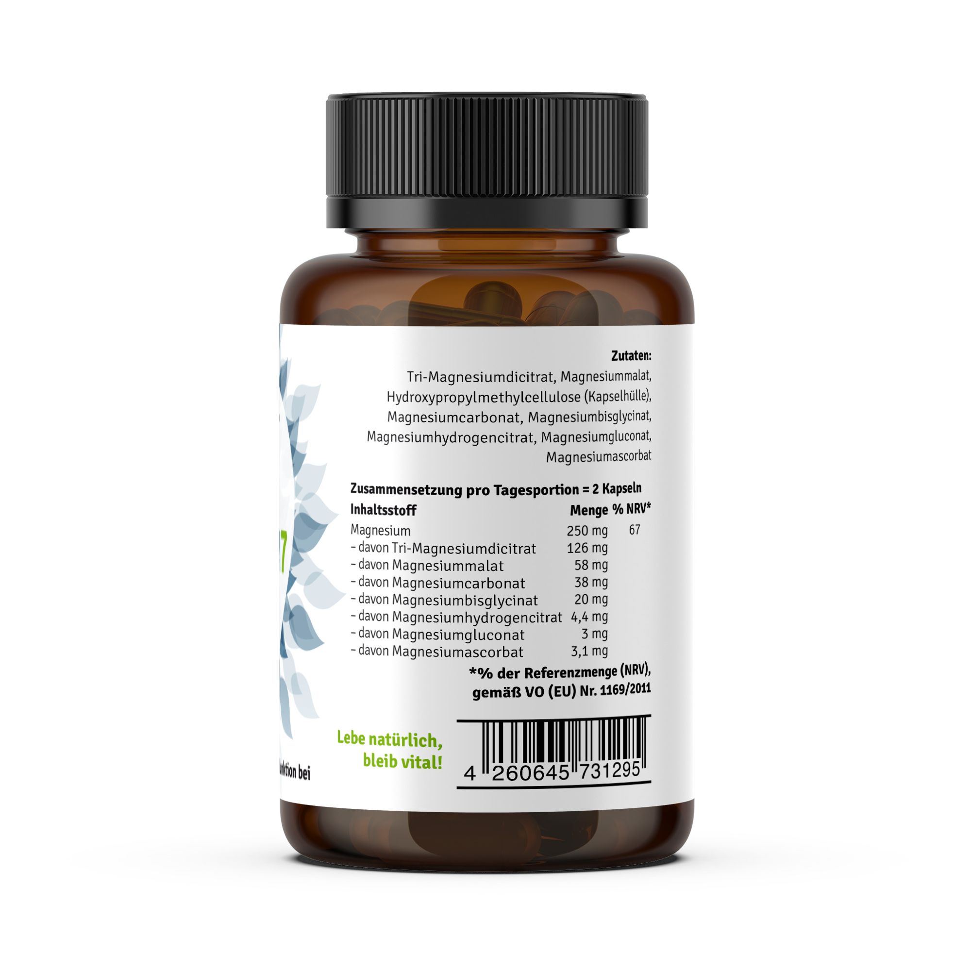 Multi Magnesium 7 kaufen Pulver Kapseln Naehrwertangaben, Kräuter, Pflanze, Flasche, Parfüm, Astragalus