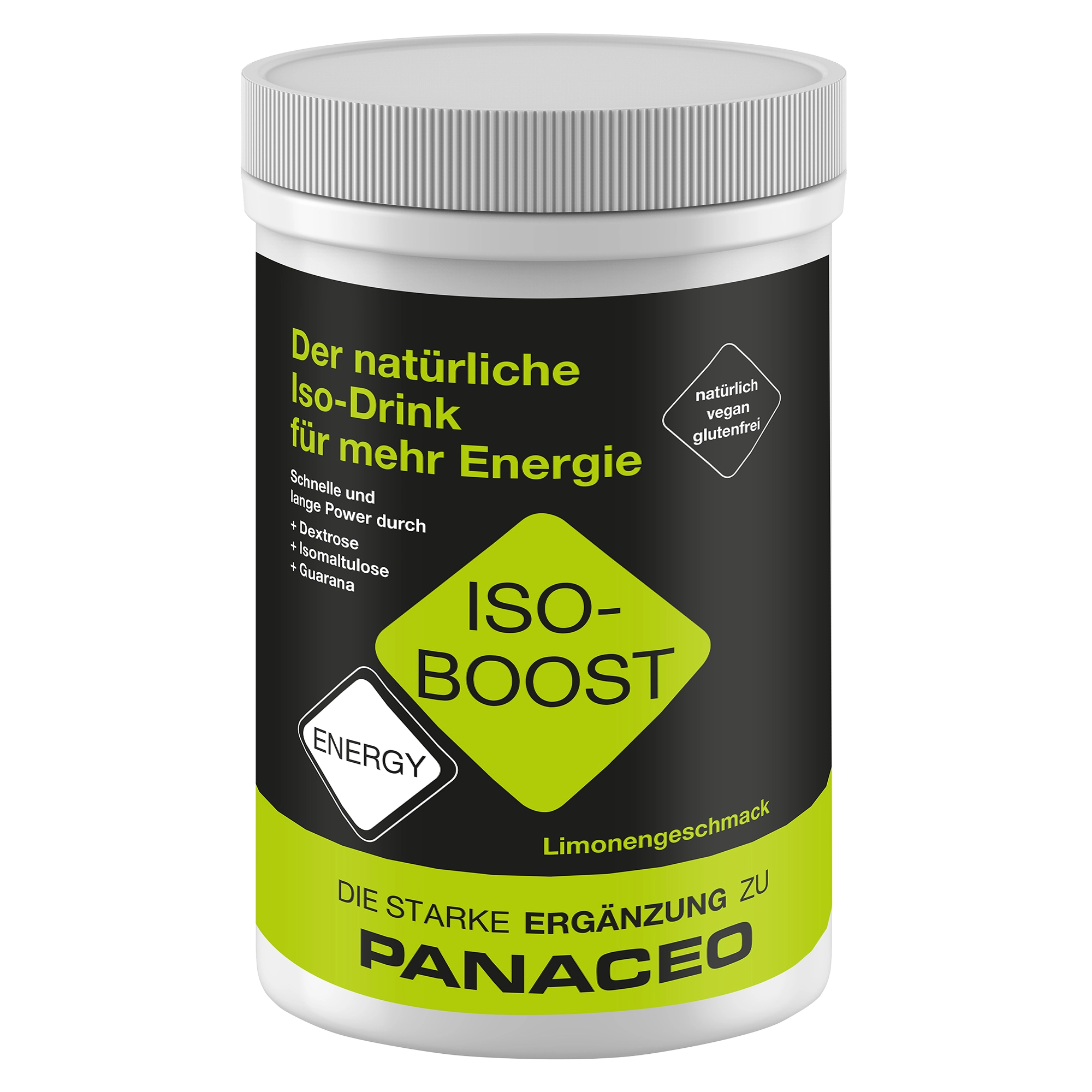 Panaceo_Iso-Boost_400g_kaufen, iso boost, isoboost, energie supplement, limonengeschmack, panaceo
