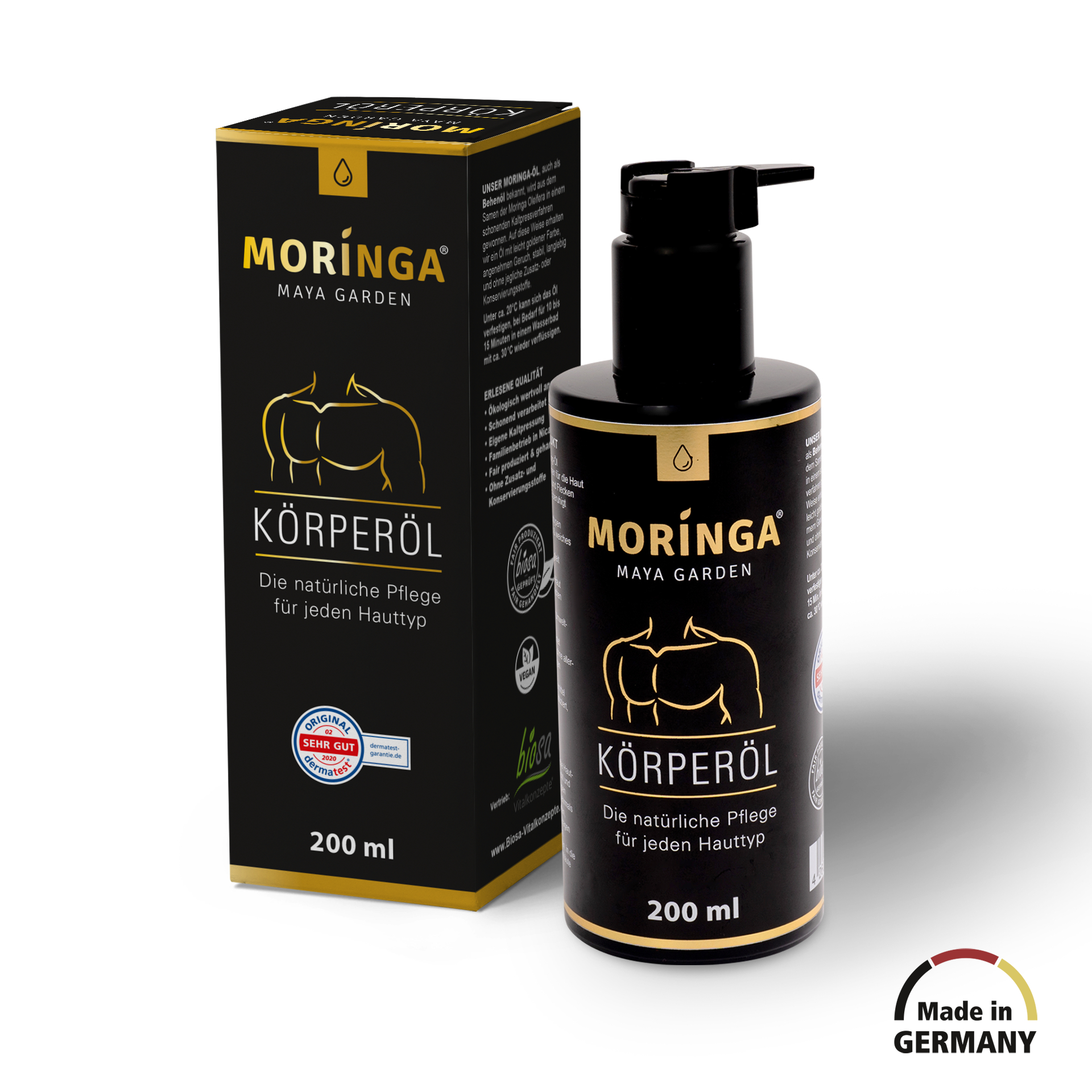 Moringa Kosmetik-Körperöl für den Mann, 200ml