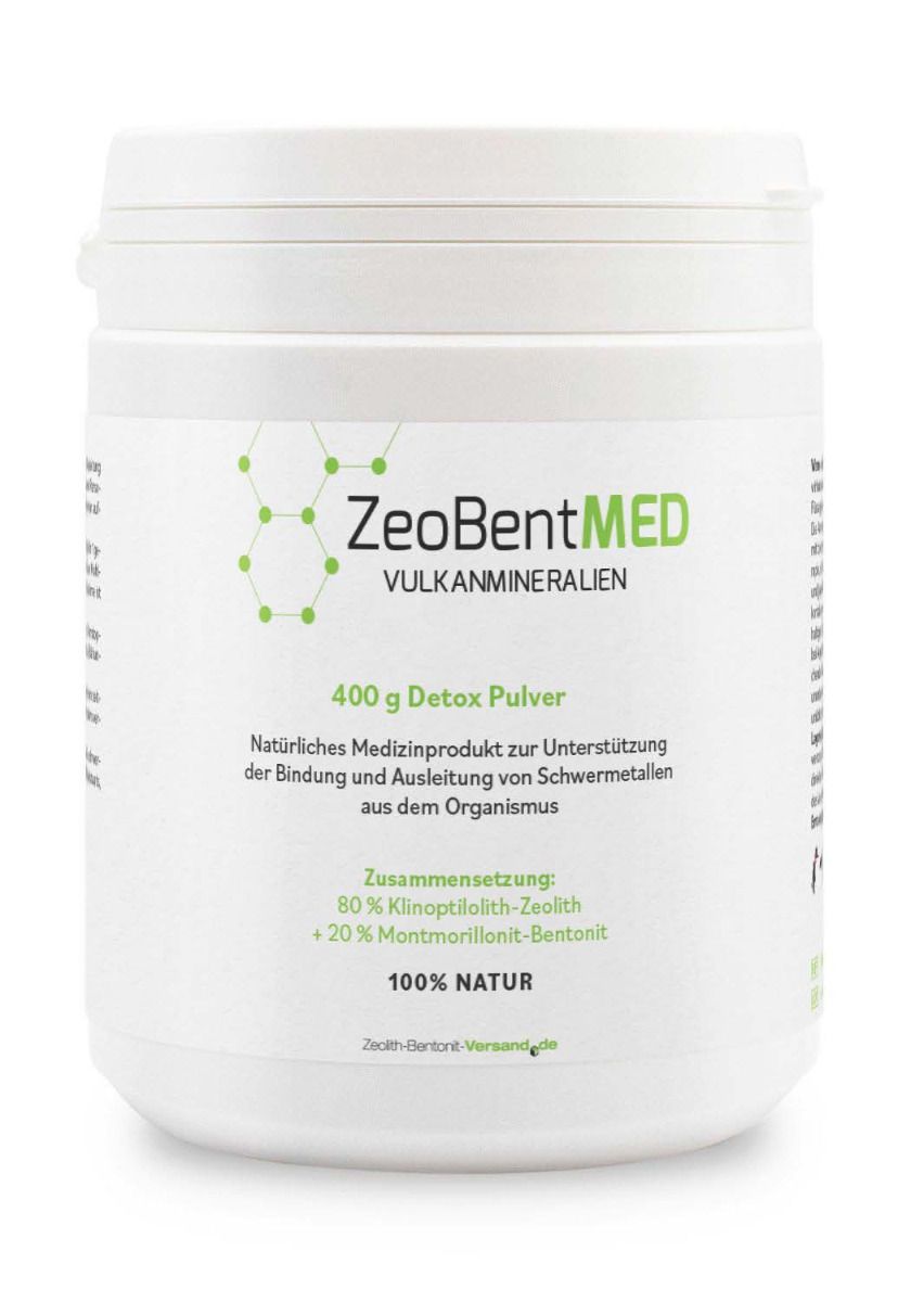 ZeoBentMED® Detox-Pulver, Zeolith + Bentonit, 400g