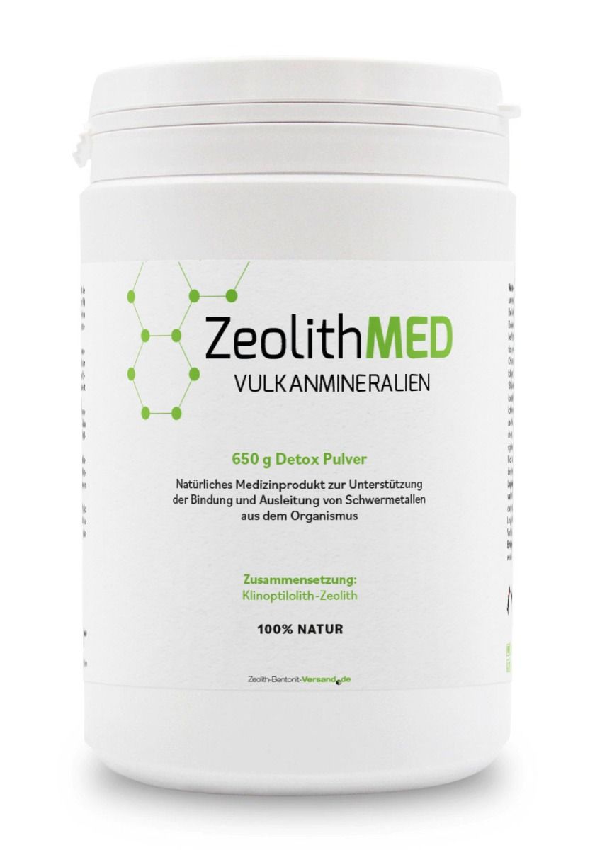 ZeolithMED Detox-Pulver, geprüfte Medizinqualität, 650g Darreichungsform: Pulver / Gewicht: 650 g