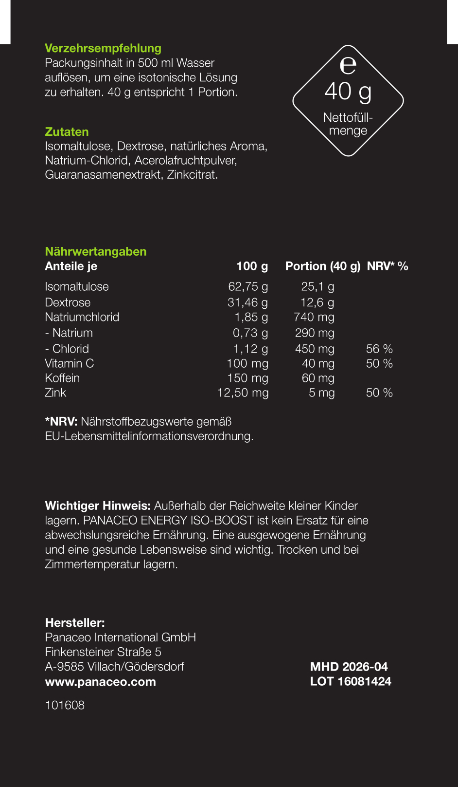 Panaceo_Energy_ISO-Boost_kaufen_Etikett