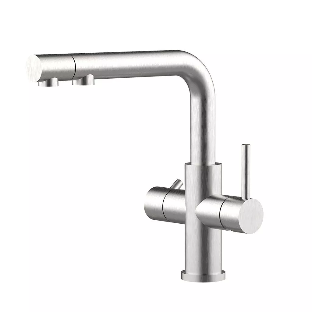 Alvito 3-4-Wege-Armatur Calabro Edelstahl matt mit Brause