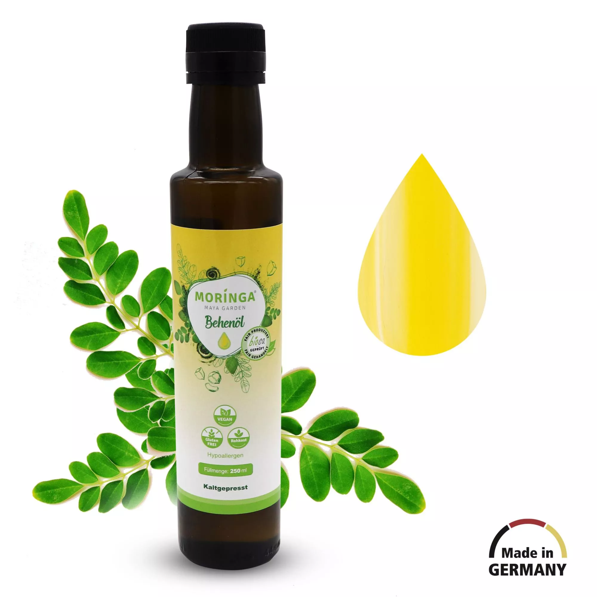 Kombi-Angebot: Moringa Pflegeöl & Moringa Behenöl Kräuter, Blatt, Flasche, Astragalus