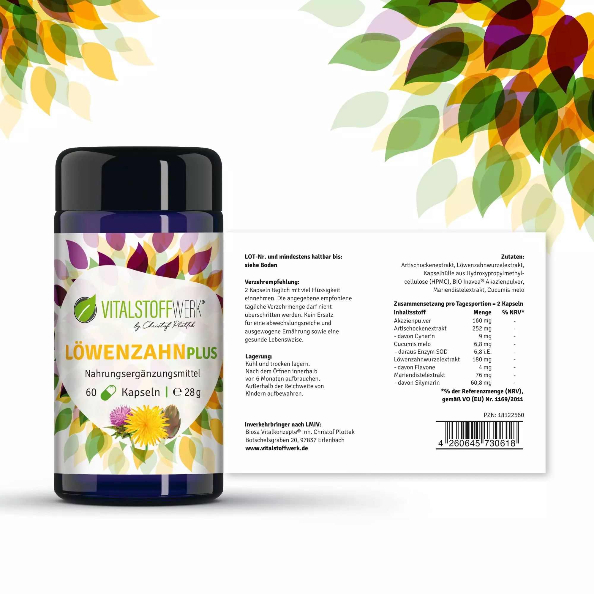 VSW_Loewenzahnplus_Etikett, Kräuterig, Kräuter, Pflanze, Werbung